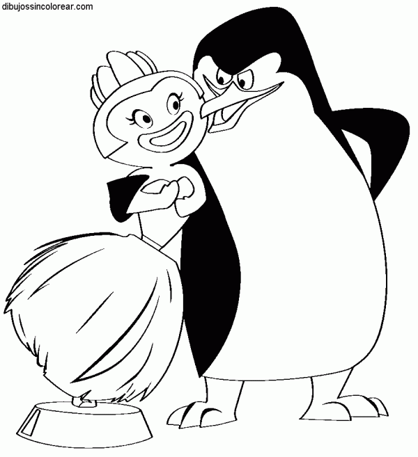 personajes de pinguinos de madagascar para colorear 2