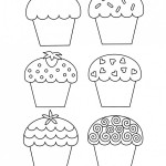 Imágenes para colorear de cupcakes