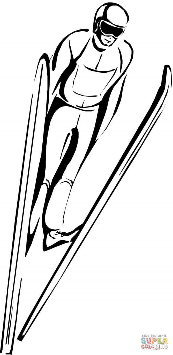 Competition-of-ski-jumping-coloring-page