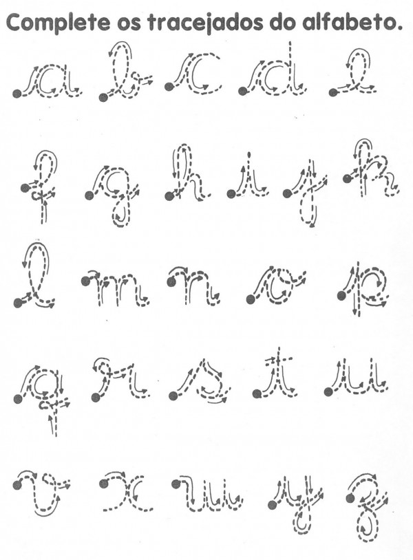 Abecedarios de letras cursivas para imprimir y colorear | Colorear imágenes