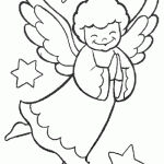 Dibujos de angeles para descargar y colorear