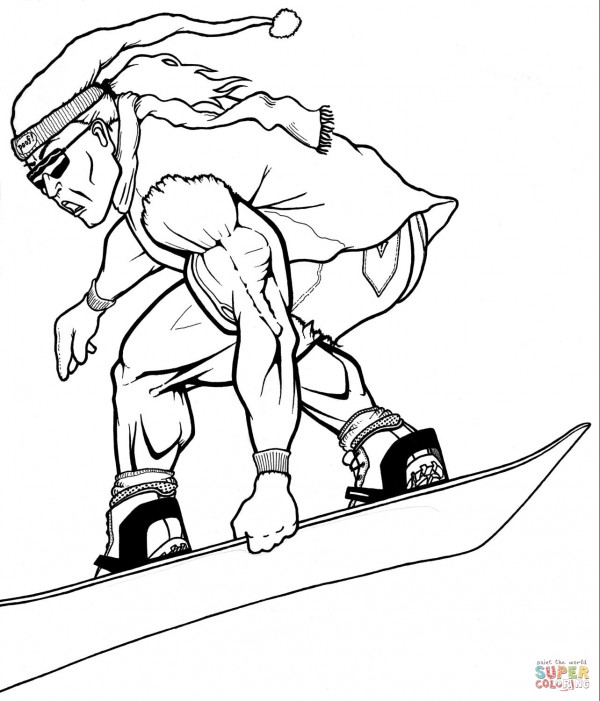 muscular-snowboarder-coloring-page