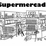 Dibujos de supermercados para imprimir y pintar