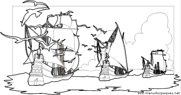 Barcos de piratas para colorear Colorear imágenes