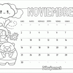 Calendarios del Mes de Noviembre 2015 para imprimir y pintar
