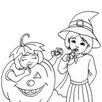 Brujas de Halloween – Dibujos para imprimir y colorear