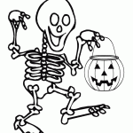 Dibujos de esqueletos de Halloween para pintar
