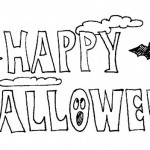 Carteles de Happy Halloween para imprimir y pintar