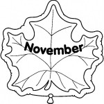 Dibujos del mes de Noviembre (November en inglés) para pintar