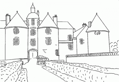 Dibujos de castillos de la Edad Media para colorear | Colorear imágenes
