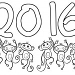 Divertidos dibujos del Año 2016 para imprimir y colorear