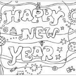 Dibujos para imprimir y pintar de Happy New Year