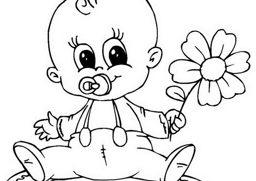 Dibujos tiernos de bebés para colorear | Colorear imágenes