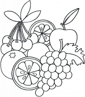 Dibujos De Frutas Para Descargar Gratis Y Pintar Colorear Imagenes