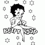 Coloreando dibujos de la simpática Betty Boop
