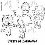 Festejando el Carnaval – Dibujos para colorear