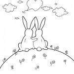 Dibujos de conejos enamorados para el Día del Amor