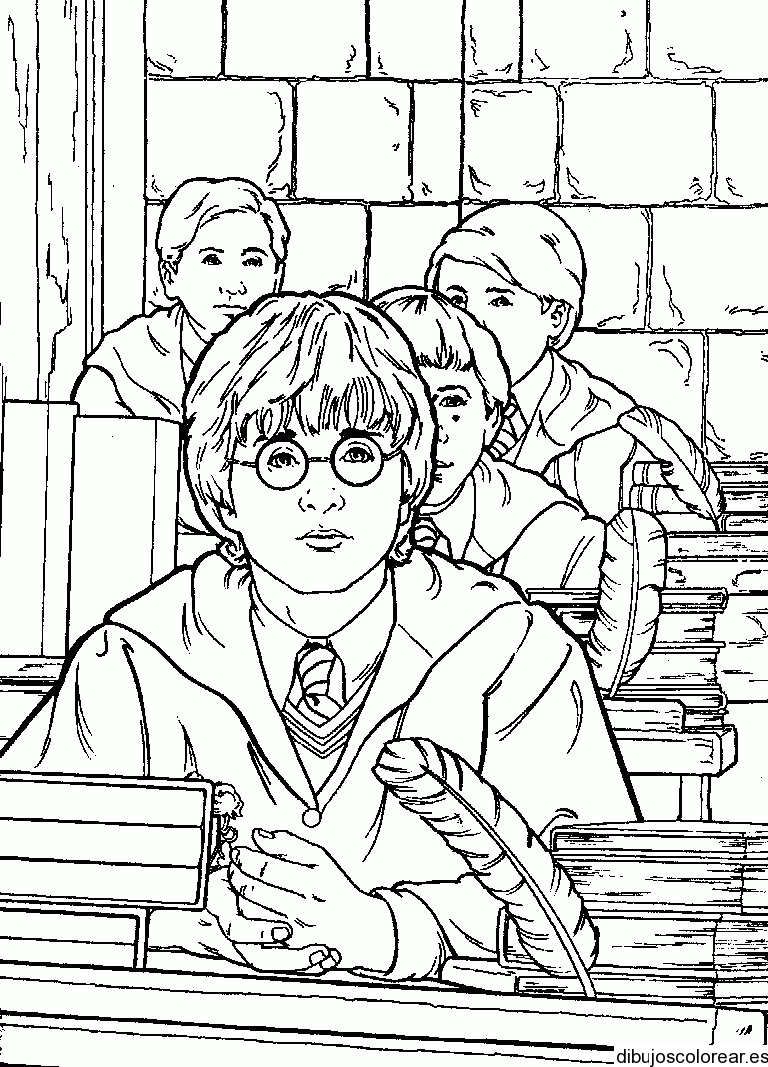 Dibujos para colorear de Harry Potter y sus amigos | Colorear imágenes