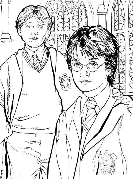 Dibujos para colorear de Harry Potter y sus amigos | Colorear imágenes