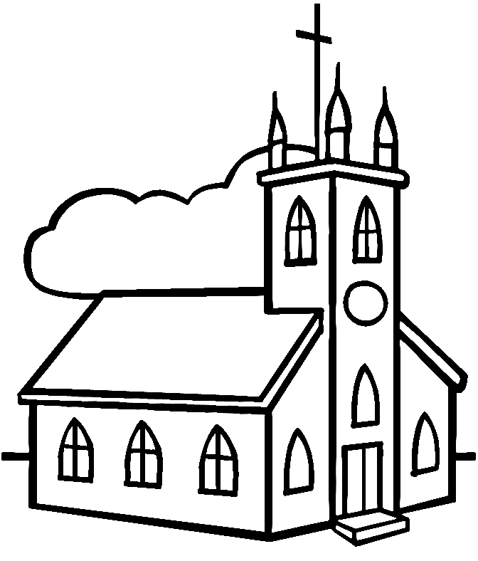 Dibujos infantiles de iglesias para colorear | Colorear imágenes