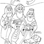 Dibujos de los Tres Reyes Magos para imprimir y colorear