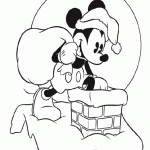 Imágenes con Dibujos de Mickey Mouse de Navidad para colorear