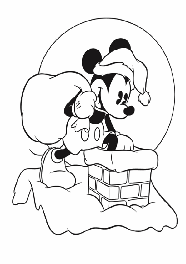 Imágenes con Dibujos de Mickey Mouse de Navidad para colorear | Colorear  imágenes