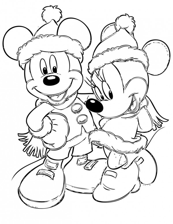 Imagenes Con Dibujos De Mickey Mouse De Navidad Para Colorear