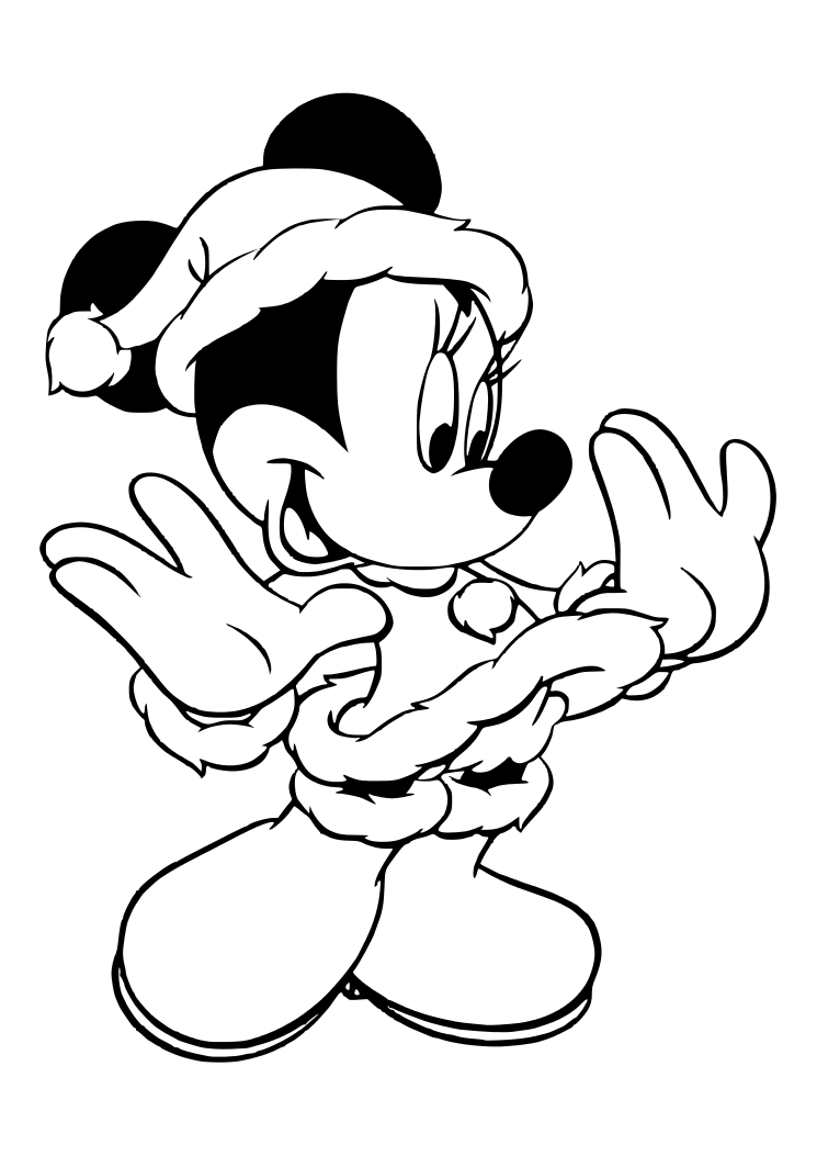 Dibujo Mickey Mouse Para Colorear Navidad Imagesacolorierwebsite