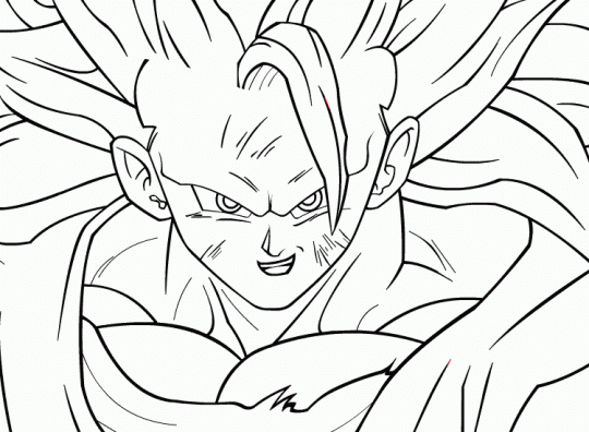 Goku-para-colorear-540×396 | Colorear imágenes