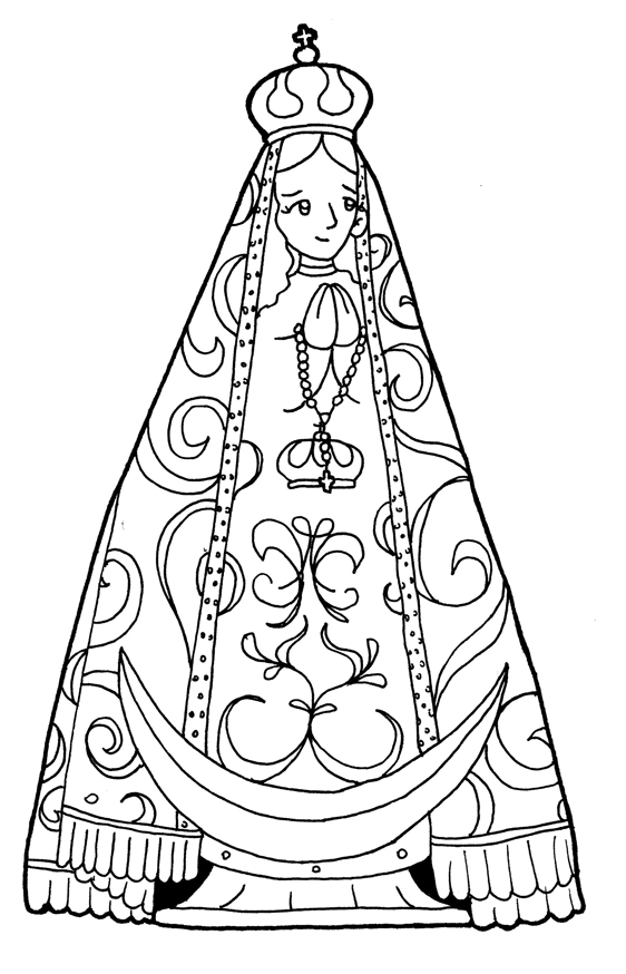 Dibujos De La Virgen Para Colorear Colorear Imagenes
