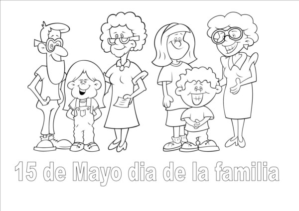  Dibujos del Día de la Familia para descargar, imprimir y colorear