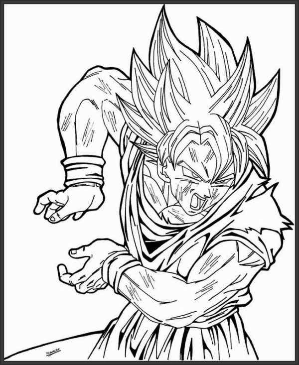 Dibujos de Dragon Ball Z, Goku y Vegeta para colorear | Colorear imágenes