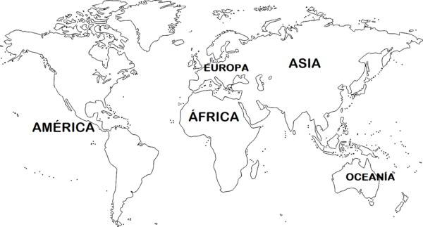 Dibujos De Mapas De Continentes Para Colorear Colorear Imagenes