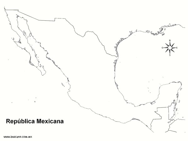 Mapas de México para colorear e imprimir | Colorear imágenes