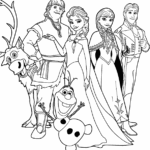 Personajes de Frozen para colorear