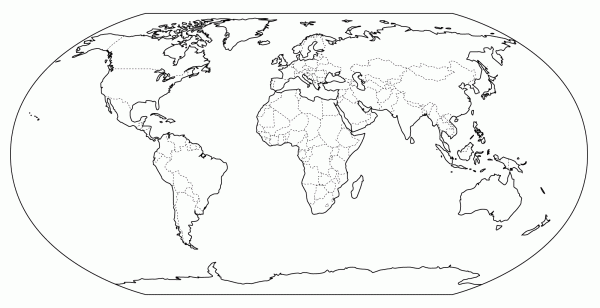 Dibujos de Mapa del mundo, mapamundi y planisferio para colorear | Colorear  imágenes