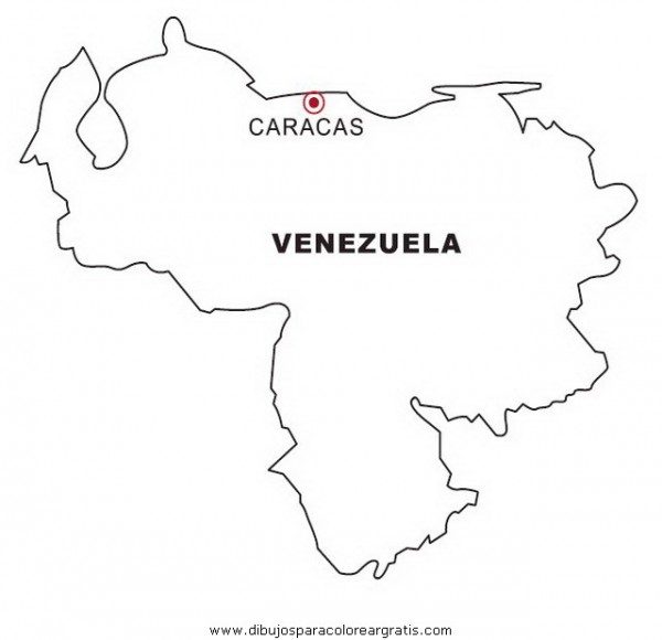 Dibujos de Mapa de Venezuela para descargar y colorear | Colorear imágenes