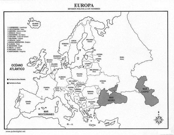 Mapas De Europa Para Descargar Y Colorear Colorear Imágenes 0397