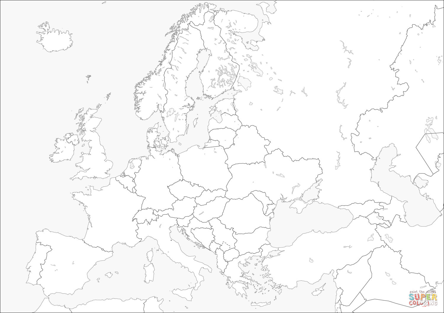 Mapa De Europa Para Colorear E Imprimir Dibujo My Xxx Hot Girl