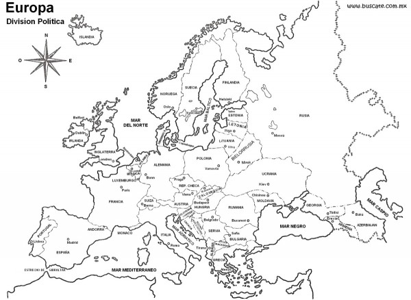 Mapas de Europa para descargar y colorear Colorear imágenes