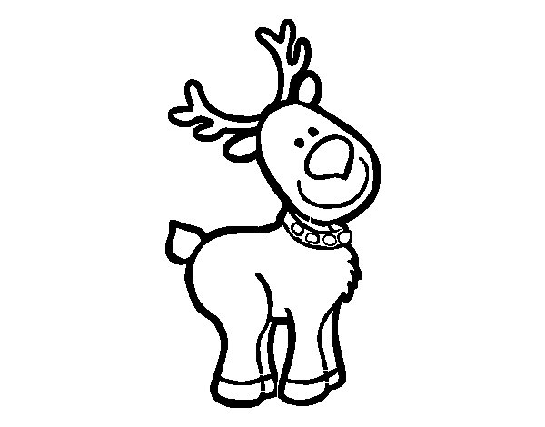 dibujos de renos navideÑos para colorear imágenes para imprimir y