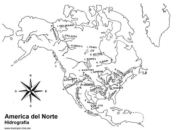 Mapas De América Del Norte Para Colorear Y Descargar Colorear Imágenes 5953
