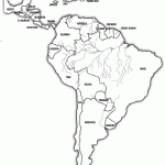 Mapas de América del Sur para colorear