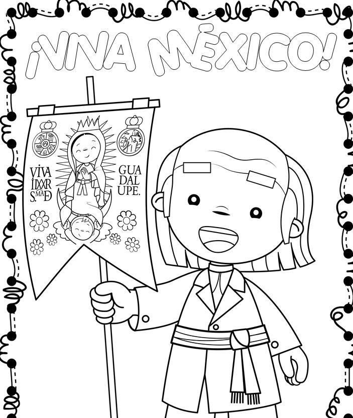 Dibujos del día de la Independencia de México, 16 de septiembre | Colorear  imágenes