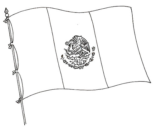 Dibujos del día de la Bandera de México, 24 de febrero | Colorear imágenes