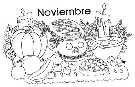 Dibujos del Día de Muertos, 1 y 2 de noviembre | Colorear imágenes