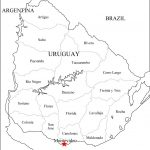 Mapas de Uruguay para colorear