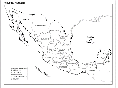 Mapas del estado de México con municipios para colorear y descargar |  Colorear imágenes