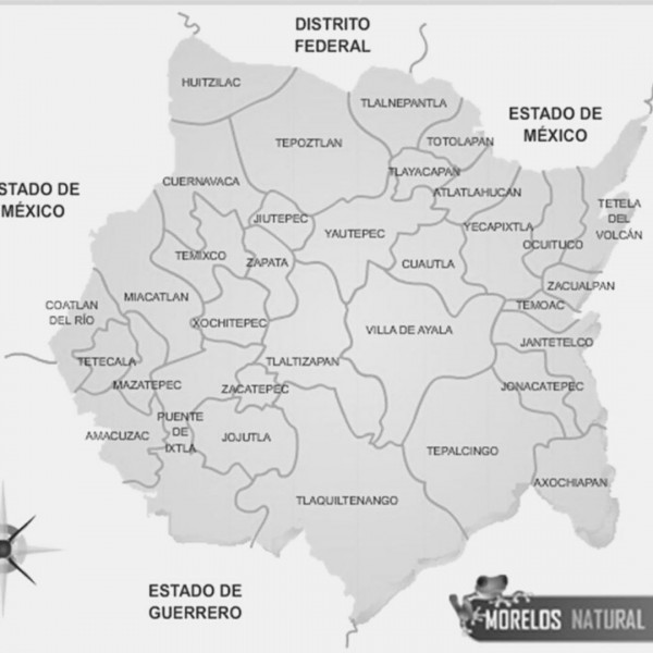 Mapas de Morelos con municipios para colorear y descargar | Colorear  imágenes